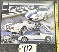 Metal Ford GT Advertising Sign