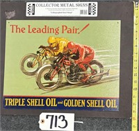 Metal Shell Oil Advertising Sign