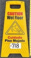 2-Sided Caution Wet Floor Sign