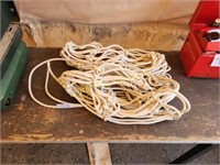 TWO COTTON ROPE HAY NETS