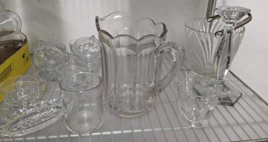 PITCHER, CANDLE HOLDER, PUNCH CUPS, ICE BUCKET