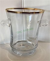 Jamestown clear gold rimmed champagne bucket by