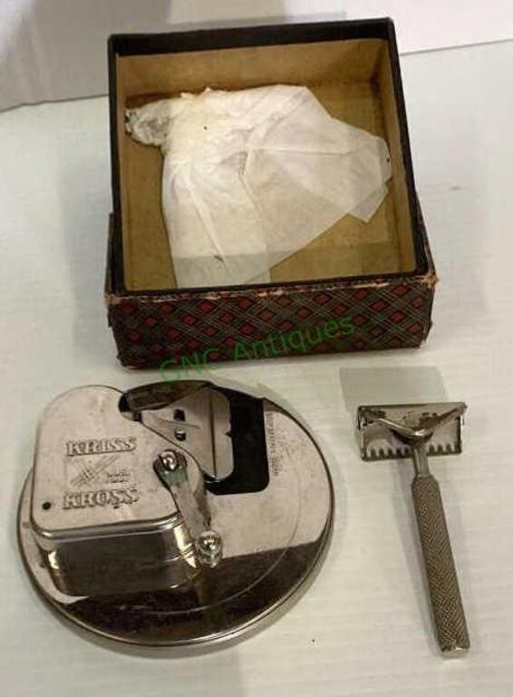 Vintage Kriss Kross razor and blade sharpener