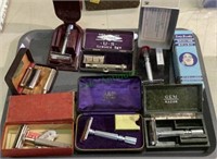 Amazing tray lot of vintage razors - most in the