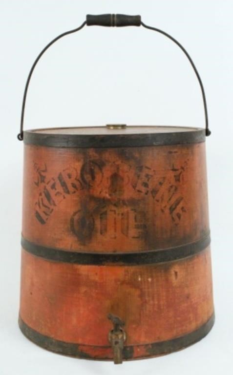 Wood Kerosene Oil Keg w/ Handle