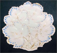Antique German KPM Porcelain Leaf Plate