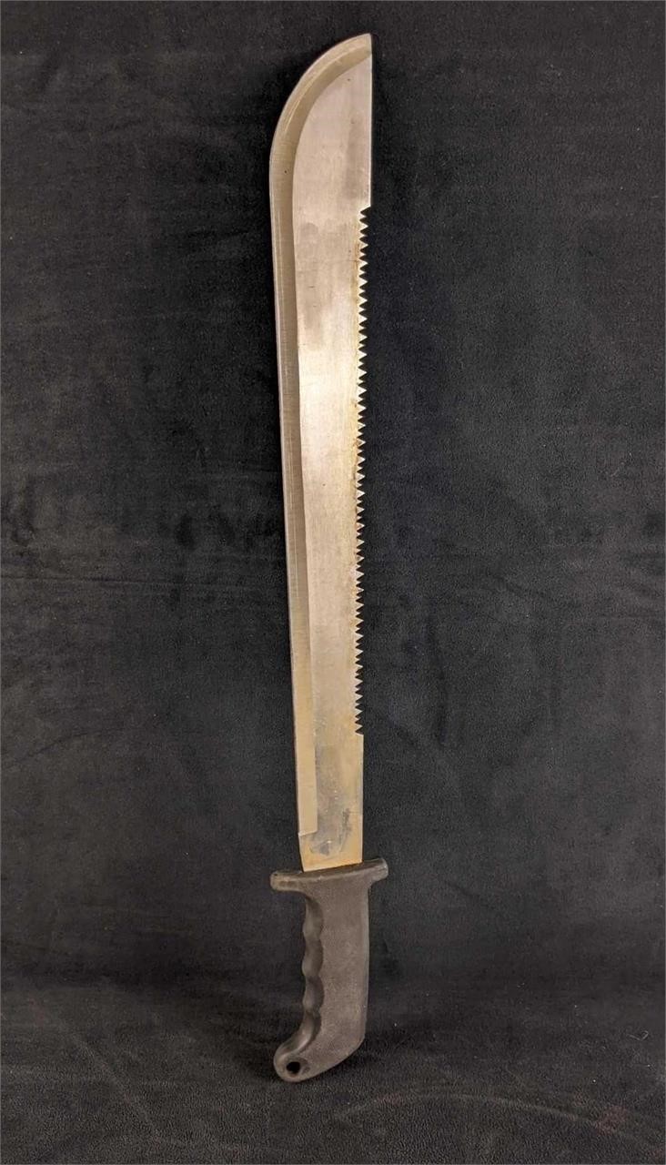 Double Sided Machete Serrated and Plain Blade