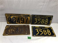 1932 and 1948 Pennsylvania License Plate Pairs