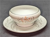 Retired Jyoto China Spring Soup Bowl W Under Plate