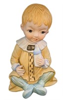 Vintage Ceramic Baby Boy Figurine