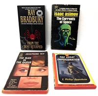 4 Vintage Paperback Books - Mystery & Sci-Fi