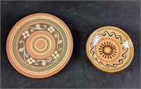 Decorative Spanish Pottery Plate and Bowl