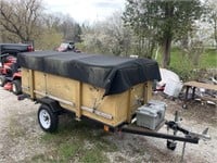 8' X 4' UTILITY TRAILER WITH TARPED ROOF