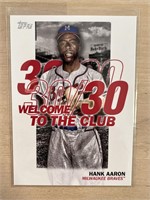 Hank Aaron Welcome to the Club Insert
