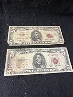 $5.00 Red Seal Notes