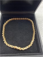 Stamped 10k gold 1ct Diamond tennis bracelet
