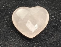 Rose quartz 20mm heart shape natural unheated