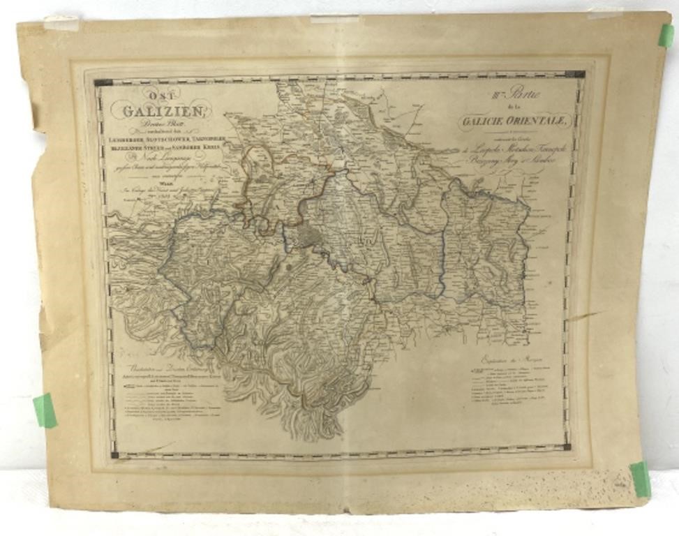 Antique 1803 map - Galicia east