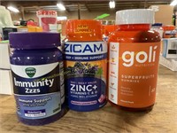 Vicks immunity Zzs,Zicam immune,Goli gummies