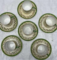 Antique Aynsley Set of 6 Demitasse cups and