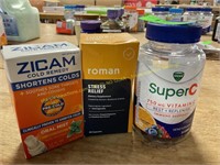 Zicam cold remedy,SuperC Rest,Roman stress relief