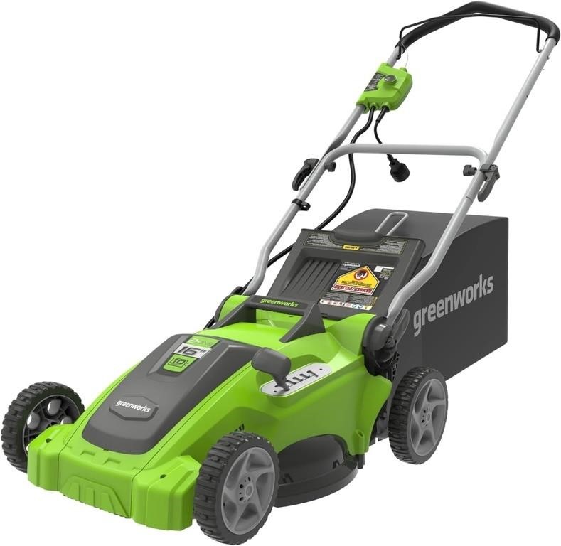 Green works 16’’ 10a electric lawn mower