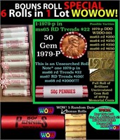 THIS AUCTION ONLY! BU Shotgun Lincoln 1c roll, 197