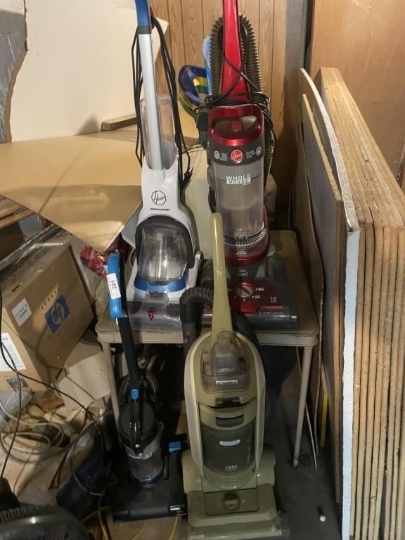 HOOVER STEAM CLEANER AND 3 VACS