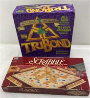 Tribond and Scrabble board games