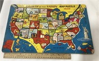 1953 Built Rite Growth of the Nation map puzzle -