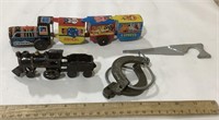 Metal toys - train is wind up toy