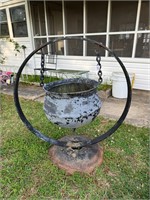 hanging kettle flower pot
