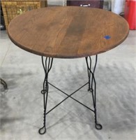 Wood/metal table-29.5 x 30