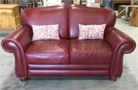Love seat-pleather-no visible brand
Back of sofa