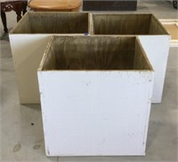 3-Wood planters/storage boxes-25.5 x 24 x 24.75