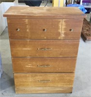 Wood 4-drawer dresser-28.5 x 14.25 x 37