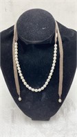 Vintage authentic Tiffany mesh silver pearl
