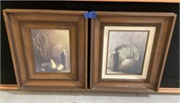 2-wood framed wall art-21 x 24
