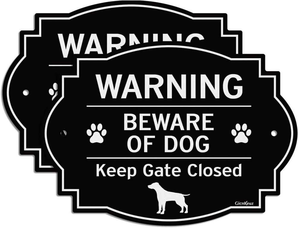 Beware of Dog Signs for Fence,9.5x6.7 Inches