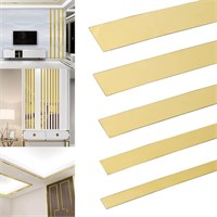 Gold Metalized Wall Trim Molding Stainless Steel