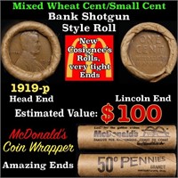 Lincoln Wheat Cent 1c Mixed Roll Orig Brandt McDon