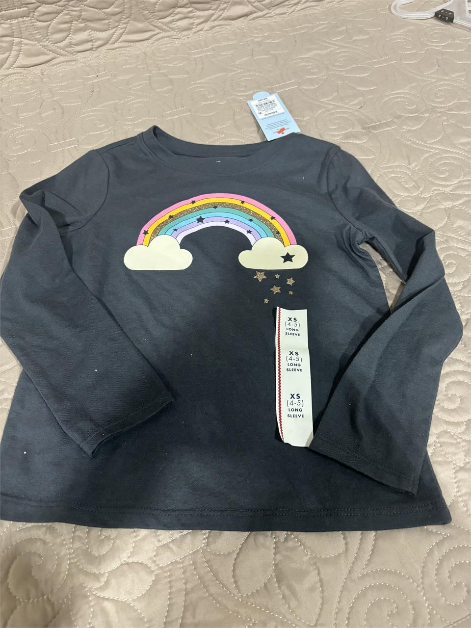 kids XS cat and jack rainbow shirt