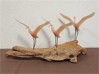 John Perry Sculptures, 3 Flamingos