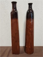 2 Scandinavian Modern Ceramic Vase/Bottle