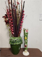 2 Vase & Flowers