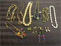 Estate jewelry necklaces and earrings
