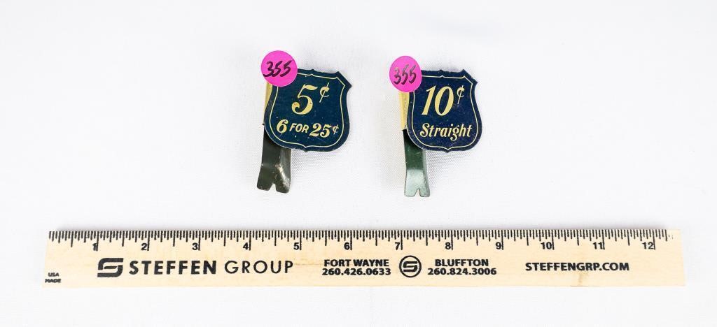 (2) Vintage 5 Cent, 6 for 25 Cent  Clips, The