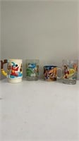 Disneys glass cups/ mugs