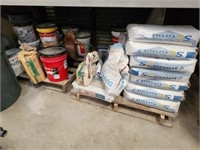 GROUP OF (2) SKIDS OF GROUT, MORTAR, QUICK SET