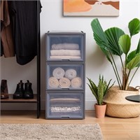 W7067  IRIS Plastic Dresser Chest 42qt Dark Gray